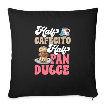 Concha Hispanic Mexican Pan Dulce - Sofa pillowcase 17,3'' x 17,3'' (45 x 45 cm) - black - Front