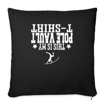 Pole Vaulter Gift - Sofa pillowcase 17,3'' x 17,3'' (45 x 45 cm) - black - Front