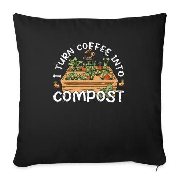 Organic Farmer Permaculture Food Forest - Sofa pillowcase 17,3'' x 17,3'' (45 x 45 cm) - black - Front