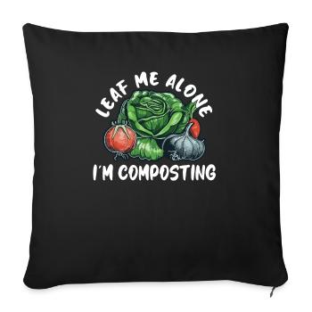 Organic Farmer Permaculture Food Forest - Sofa pillowcase 17,3'' x 17,3'' (45 x 45 cm) - black - Front