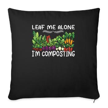 Organic Farmer Permaculture Food Forest - Sofa pillowcase 17,3'' x 17,3'' (45 x 45 cm) - black - Front
