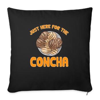 Concha Hispanic Mexikanisch Pan Dulce - Sofakissenbezug 45 x 45 cm - Schwarz - Vorne
