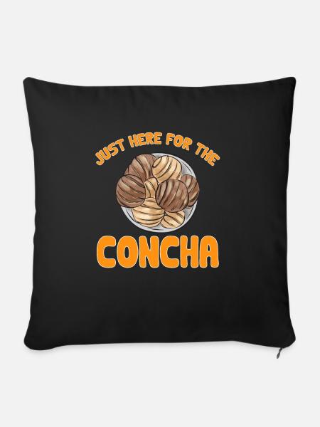 Concha Hispanic Mexikanisch Pan Dulce - Sofakissenbezug 45 x 45 cm - Schwarz