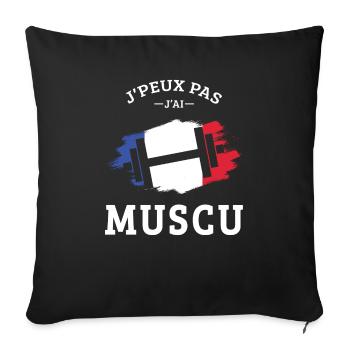 I Can't I Have Bodybuilding Bodybuilding Gym - Sofa pillowcase 17,3'' x 17,3'' (45 x 45 cm) - black - Front