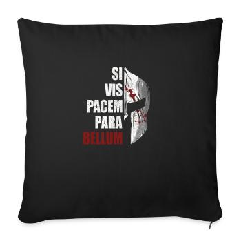 Si Vis Pacem Para Bellum, Lateinisch, Spartaner - Sofakissenbezug 45 x 45 cm - Schwarz - Vorne