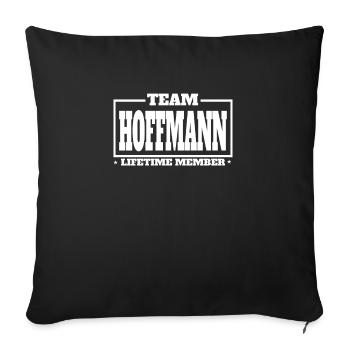 Team Hoffmann Birth Name Last Name Gift - Sofa pillowcase 17,3'' x 17,3'' (45 x 45 cm) - black - Front