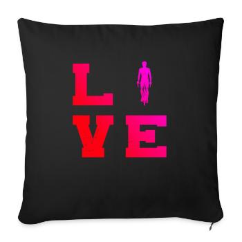 Cyclists Men Women Mtb Bike Mountain Bike - Sofa pillowcase 17,3'' x 17,3'' (45 x 45 cm) - black - Front