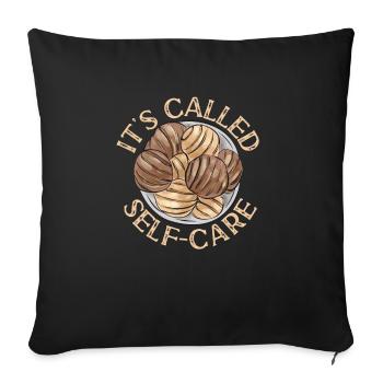 Concha Hispanic Mexican Pan Dulce - Sofa pillowcase 17,3'' x 17,3'' (45 x 45 cm) - black - Front