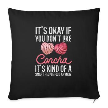 Concha Hispanique Mexicain Pan Dulce - Housse de coussin décorative 45 x 45 cm - noir - Devant