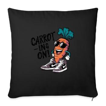 CAROTTE ! - Housse de coussin décorative 45 x 45 cm - noir - Devant