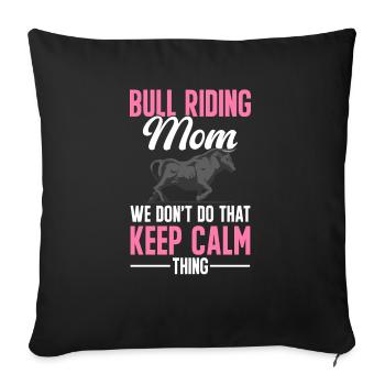 Bull Rider Rodeo Western Cowboy Bull Riding - Sofa pillowcase 17,3'' x 17,3'' (45 x 45 cm) - black - Front