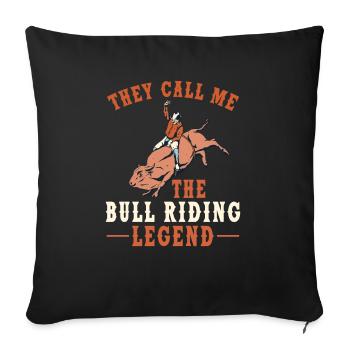 Bull Rider Rodeo Western Cowboy Bull Riding - Sofa pillowcase 17,3'' x 17,3'' (45 x 45 cm) - black - Front