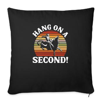 Bull Rider Rodeo Western Cowboy Bull Riding - Sofa pillowcase 17,3'' x 17,3'' (45 x 45 cm) - black - Front
