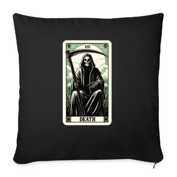 Tarot Card Death XIII, Tarot Card Grim Reaper - Sofa pillowcase 17,3'' x 17,3'' (45 x 45 cm) - black - Front