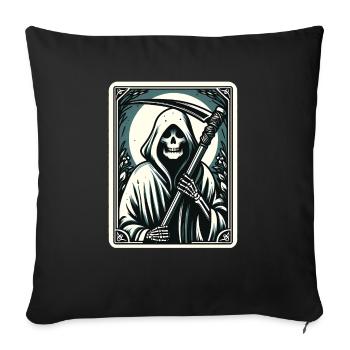 Tarot Card Death XIII, Tarot Card Grim Reaper - Sofa pillowcase 17,3'' x 17,3'' (45 x 45 cm) - black - Front