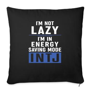Personnalité Intj : Introvertis - Housse de coussin décorative 45 x 45 cm - noir - Devant