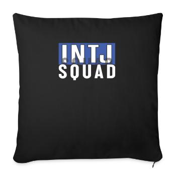 Personnalité Intj : Introvertis - Housse de coussin décorative 45 x 45 cm - noir - Devant