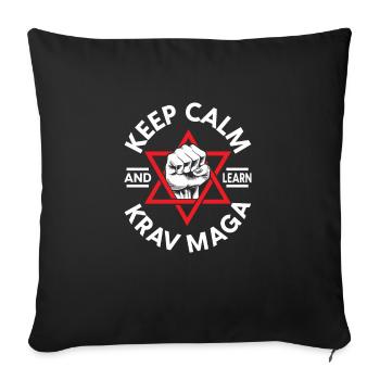 Keep Calm And Learn Krav Maga Martial Arts Trainin - Sofakissenbezug 45 x 45 cm - Schwarz - Vorne