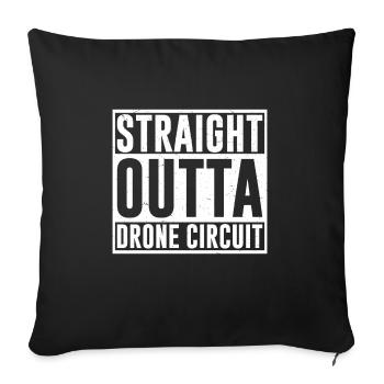 Funny FPV Drone Saying for Drone Pilot - Sofa pillowcase 17,3'' x 17,3'' (45 x 45 cm) - black - Front