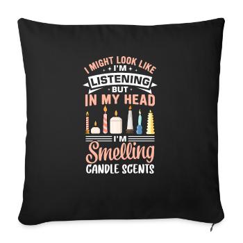 Drôle de fabricant de bougies Candle Maker Saying - Housse de coussin décorative 45 x 45 cm - noir - Devant