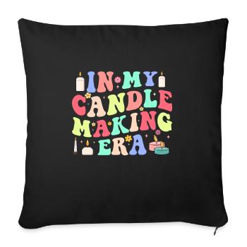 Drôle de fabricant de bougies Candle Maker Saying - Housse de coussin décorative 45 x 45 cm - noir - Devant