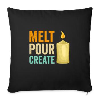 Drôle de fabricant de bougies Candle Maker Saying - Housse de coussin décorative 45 x 45 cm - noir - Devant