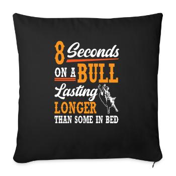 Bull Rider Rodeo Western Cowboy Bull Riding - Sofa pillowcase 17,3'' x 17,3'' (45 x 45 cm) - black - Front