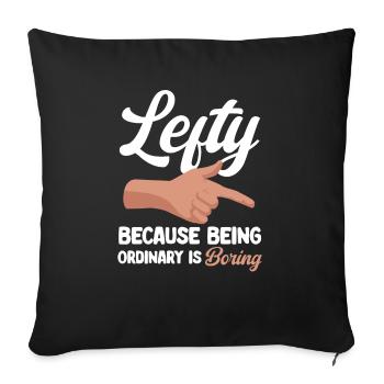 Gaucher - Housse de coussin décorative 45 x 45 cm - noir - Devant