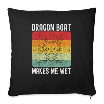 Lustiges Drachenboot-paddel - Sofakissenbezug 45 x 45 cm - Schwarz - Vorne