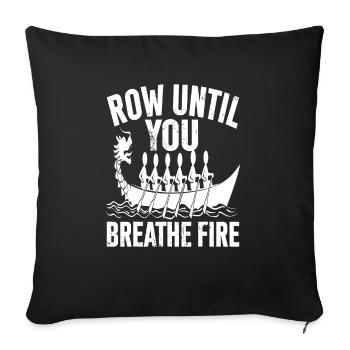 Funny Dragon Boat Paddle - Sofa pillowcase 17,3'' x 17,3'' (45 x 45 cm) - black - Front