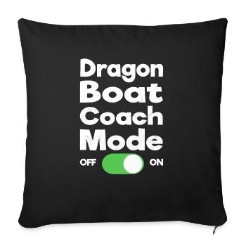 Lustiges Drachenboot-paddel - Sofakissenbezug 45 x 45 cm - Schwarz - Vorne