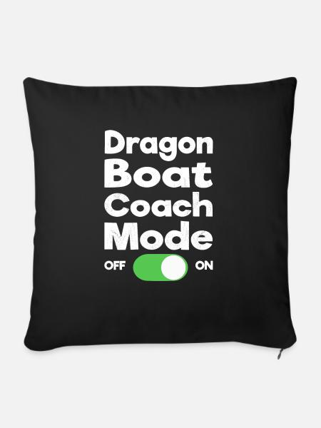 Lustiges Drachenboot-paddel - Sofakissenbezug 45 x 45 cm - Schwarz