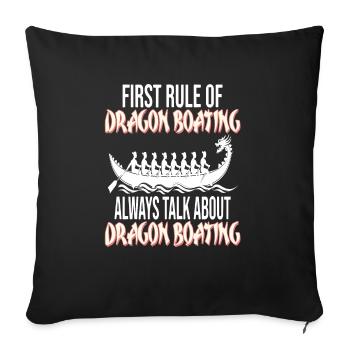 Funny Dragon Boat Paddle - Sofa pillowcase 17,3'' x 17,3'' (45 x 45 cm) - black - Front
