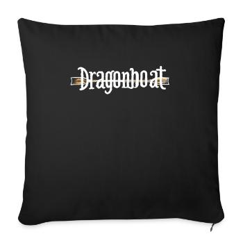 Funny Dragon Boat Paddle - Sofa pillowcase 17,3'' x 17,3'' (45 x 45 cm) - black - Front