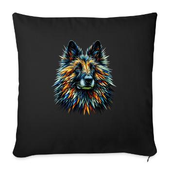 Polygon Art Berger Belge Groenendael Belge - Housse de coussin décorative 45 x 45 cm - noir - Devant