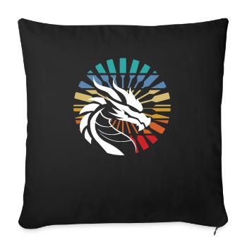 Funny Dragon Boat Paddle - Sofa pillowcase 17,3'' x 17,3'' (45 x 45 cm) - black - Front