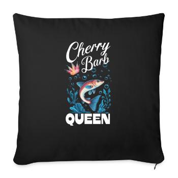 Cherry Barb Fish Freshwater Aquarium Fish Aquarist - Sofa pillowcase 17,3'' x 17,3'' (45 x 45 cm) - black - Front