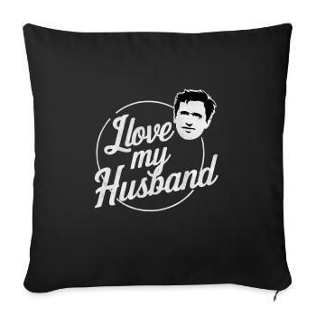 I LOVE MY HUSBAND - Sofa pillowcase 17,3'' x 17,3'' (45 x 45 cm) - black - Front