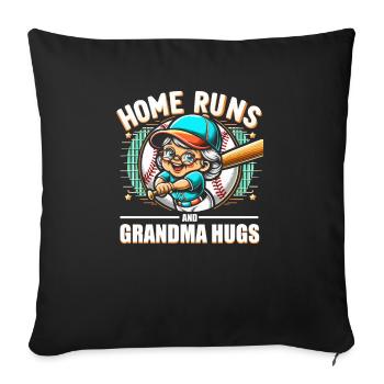 Baseball Grandma Grandmother Grandparents Day - Sofa pillowcase 17,3'' x 17,3'' (45 x 45 cm) - black - Front