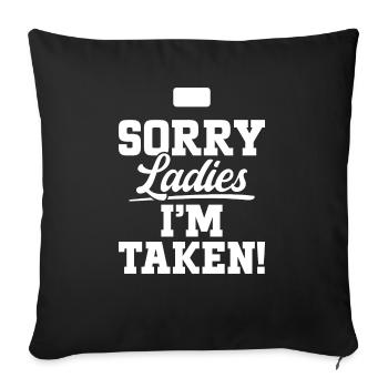 Prêtre prêtre chrétien catholique - Housse de coussin décorative 45 x 45 cm - noir - Devant