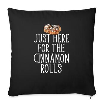 Rouleau à la cannelle - Housse de coussin décorative 45 x 45 cm - noir - Devant