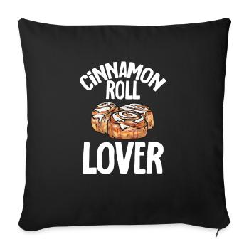 Rouleau à la cannelle - Housse de coussin décorative 45 x 45 cm - noir - Devant