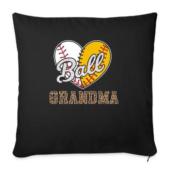 Baseball Grandma Grandmother Grandparents Day - Sofa pillowcase 17,3'' x 17,3'' (45 x 45 cm) - black - Front