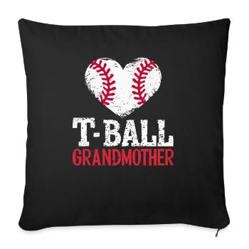 Baseball Grandma Grandmother Grandparents Day - Sofa pillowcase 17,3'' x 17,3'' (45 x 45 cm) - black - Front