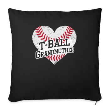 Baseball Grandma Grandmother Grandparents Day - Sofa pillowcase 17,3'' x 17,3'' (45 x 45 cm) - black - Front