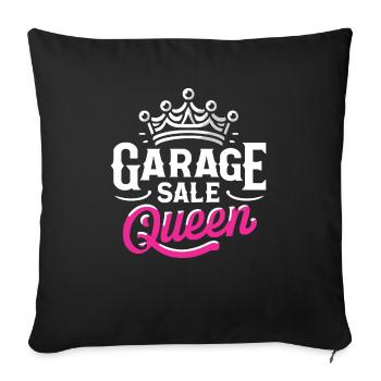 Garage Sale Saying Shopping Thrifter Thrifting - Sofa pillowcase 17,3'' x 17,3'' (45 x 45 cm) - black - Front