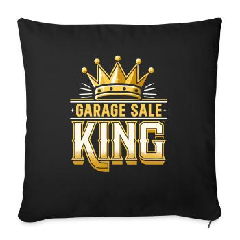 Garage Sale Saying Shopping Thrifter Thrifting - Sofa pillowcase 17,3'' x 17,3'' (45 x 45 cm) - black - Front