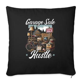 Garage Sale Saying Shopping Thrifter Thrifting - Sofa pillowcase 17,3'' x 17,3'' (45 x 45 cm) - black - Front