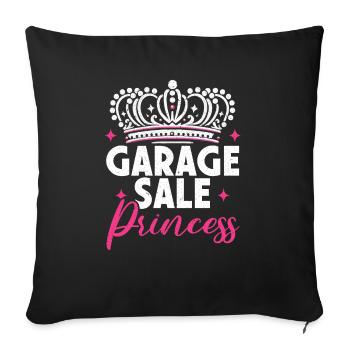 Garage Sale Saying Shopping Thrifter Thrifting - Sofa pillowcase 17,3'' x 17,3'' (45 x 45 cm) - black - Front
