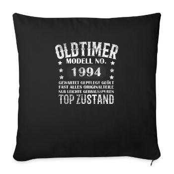 1994 Vintage Geburtstag Gift Tee Retro Style - Sofakissenbezug 45 x 45 cm - Schwarz - Vorne